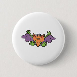 Vampir-Schläger für niedlichen Cartoon Button