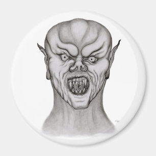 Vampir Schwarzweiß-Design Magnet