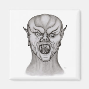 Vampir Schwarzweiß-Design Magnet