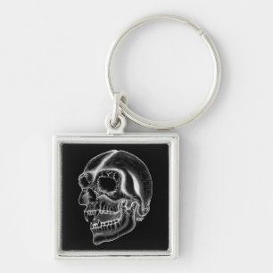 Vampir skull Schwarzweiß-Design Schlüsselanhänger