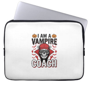 Vampir-Trainer Halloween-Totenkopf-Vintage-Shirt-D Laptopschutzhülle