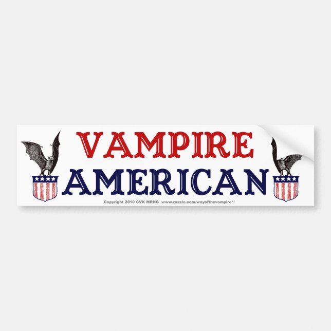 Vampire American Autoaufkleber (Vorne)