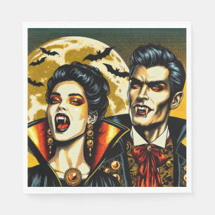 Vampire and Bats Halloween-Party Serviette