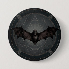Vampire Bat Gothic Dark, Ai Generated Design Button