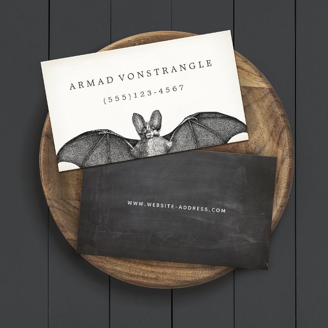 Vampire Bat Halloween Calling Card Telefonnummerkarte (Von Creator hochgeladen)