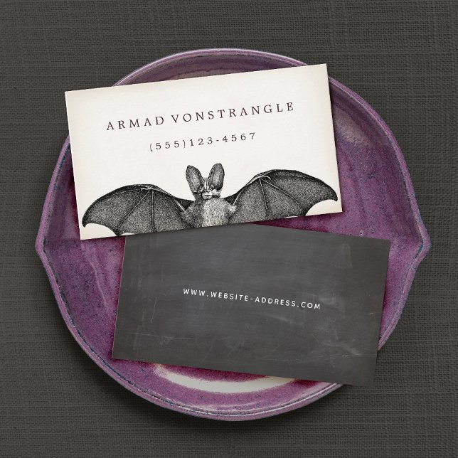 Vampire Bat Halloween Calling Card Visitenkarte (Von Creator hochgeladen)