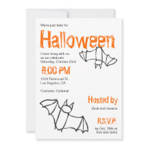 Vampire Bat Halloween-Party Einladung
