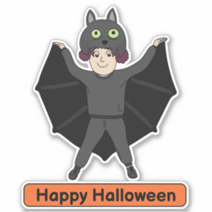 Vampire Bat-Kostümkind Aufkleber