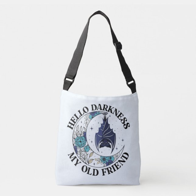 Vampire Bat Quarter Moon Crossbody Bag Tragetaschen Mit Langen Trägern (Vorderseite)