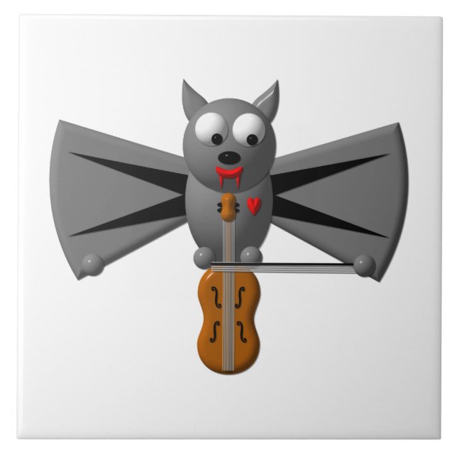 Vampire Bat Violine Fliese (Vorderseite)