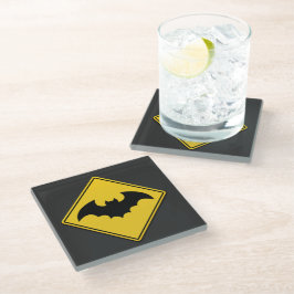 Vampire Bat Warnung Halloween Glasuntersetzer
