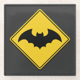 Vampire Bat Warnung Halloween Glasuntersetzer