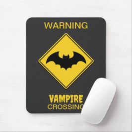 Vampire Bat Warnung Halloween Mousepad