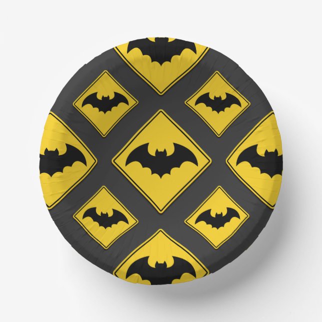 Vampire Bat Warnung Halloween Pappteller (Vorderseite)