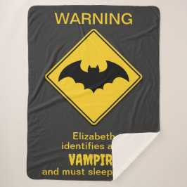 Vampire Bat Warnung Halloween Sherpadecke