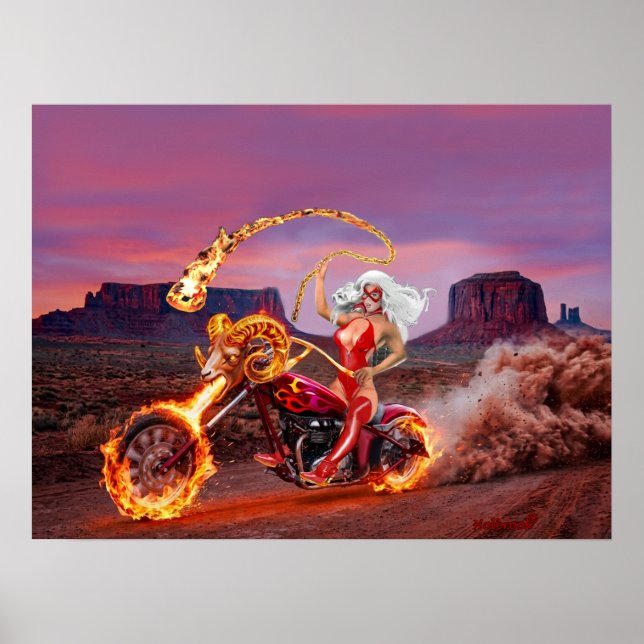 VAMPIRE-BIKER-REBELLINNEN POSTER (Vorne)