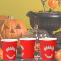 Vampire Bite Halloween-Party Paper Cups