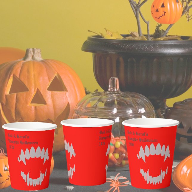 Vampire Bite Halloween-Party Paper Cups Pappbecher (Vampire Bite Halloween Party Paper Cups)