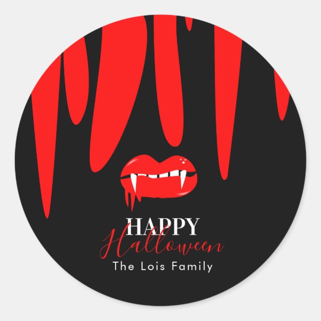 Vampire Blogs Halloween Leckerei Bag Runder Aufkleber (Vorderseite)