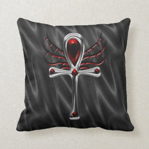 Vampire Blood Ankh Goth Coussin
