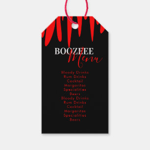 Vampire Blood Halloween-Party Drink Menu Geschenkanhänger