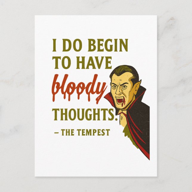 Vampire Bloody Thoughts  Postkarte (Vorderseite)
