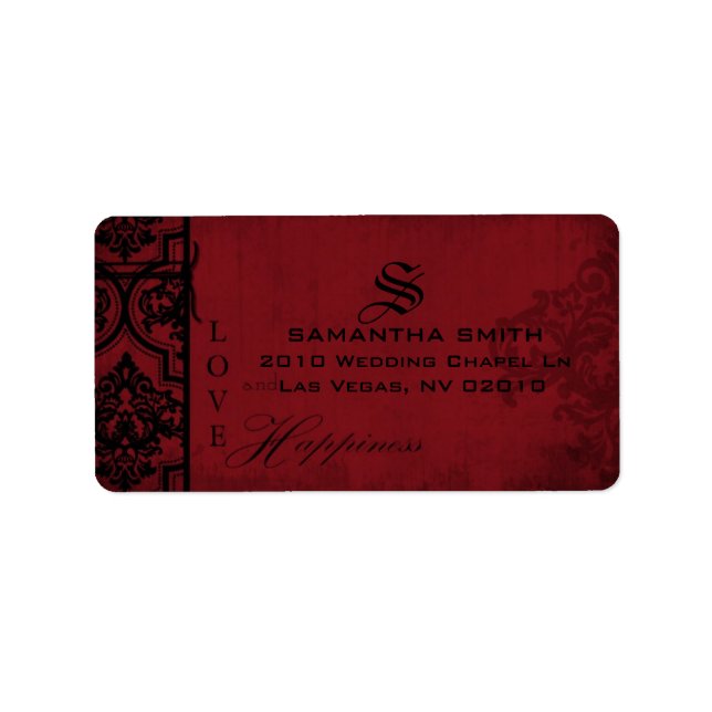 Vampire Bride Address Label D Adressaufkleber (Vorne)