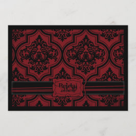 Vampire Bride Goth Red Damask Brautparty Einladung
