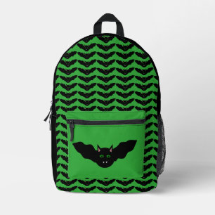 Vampire Cat Faced Bat Halloween Bedruckter Rucksack