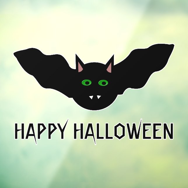 Vampire Cat Faced Bat Halloween Custom Fensteraufkleber (Blatt 3)