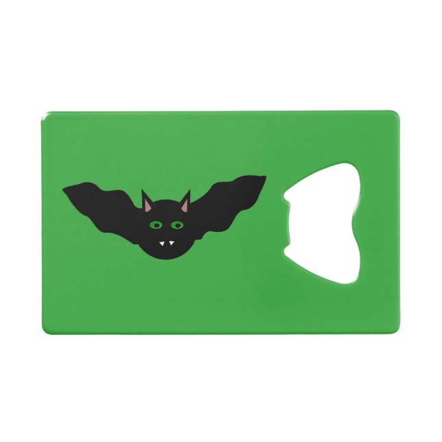 Vampire Cat Faced Bat Halloween Flaschenöffner (Vorderseite (Horizontal))