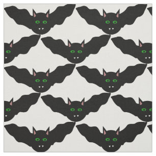 Vampire Cat Faced Bat Halloween gemustertes Gewebe Stoff