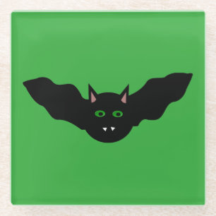 Vampire Cat Faced Bat Halloween Glasuntersetzer