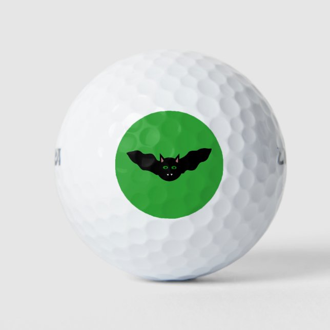 Vampire Cat Faced Bat Halloween Golf Ball (Vorderseite)