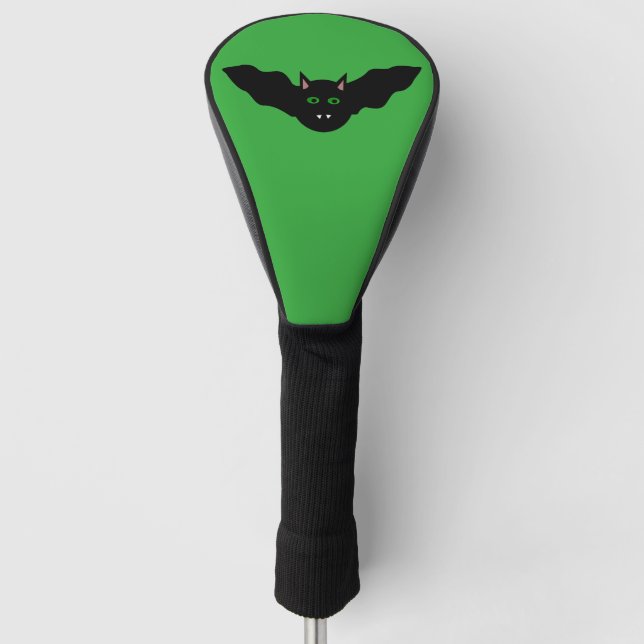 Vampire Cat Faced Bat Halloween Golf Driver Cover Headcover (Vorderseite)