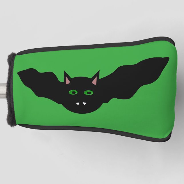 Vampire Cat Faced Bat Halloween Golf Putter Cover Headcover (Vorderseite)