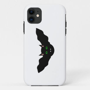 Vampire Cat Faced Bat Halloween iPhone Case