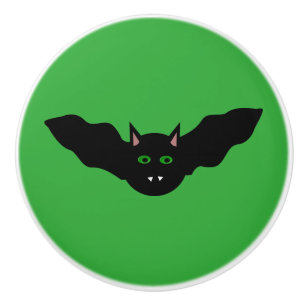 Vampire Cat Faced Bat Halloween Keramik Knoblauch Keramikknauf