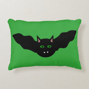 Vampire Cat Faced Bat Halloween Kissen