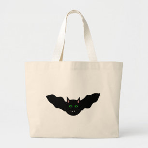 Vampire Cat Faced Bat Halloween Tote Bag Jumbo Stoffbeutel