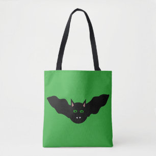 Vampire Cat Faced Bat Halloween Tote Bag Tasche