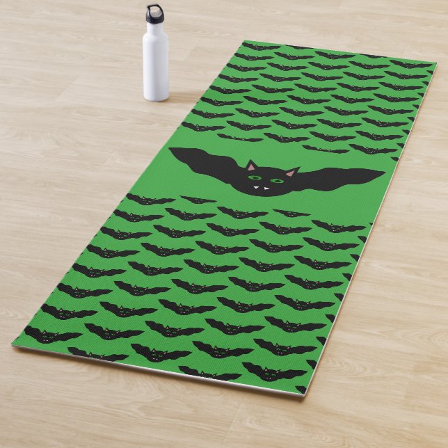 Vampire Cat Faced Bat Halloween Yoga Mat Yogamatte (Beispiel)
