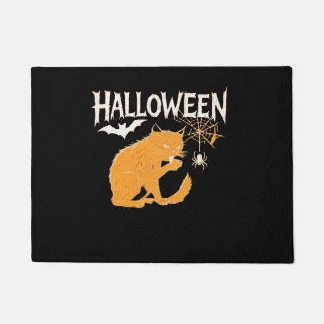 Vampire Cat's Halloween Classic T - Shirt Fußmatte (Vorderseite)