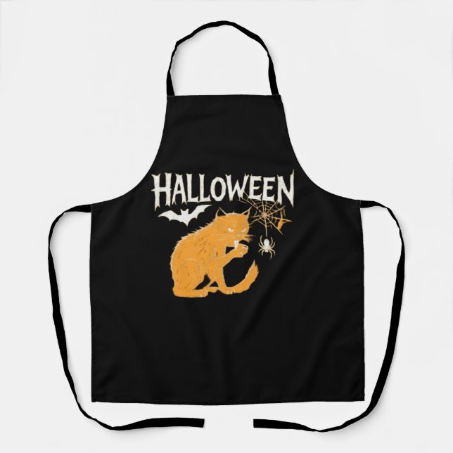 Vampire Cat's Halloween Classic T - Shirt Schürze (Vorderseite)