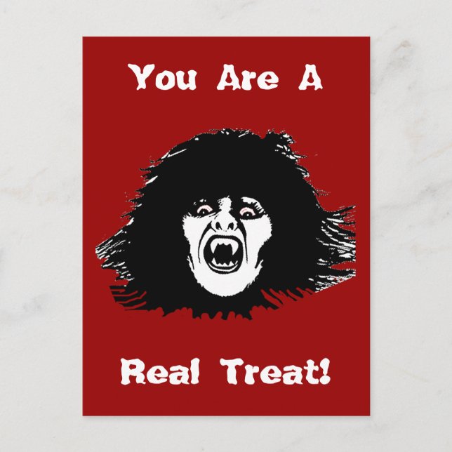 Vampire Chick ist eine echte Leckerei Postkarte (Vorderseite)