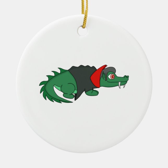 Vampire Crocodile Keramik Ornament (Vorne)
