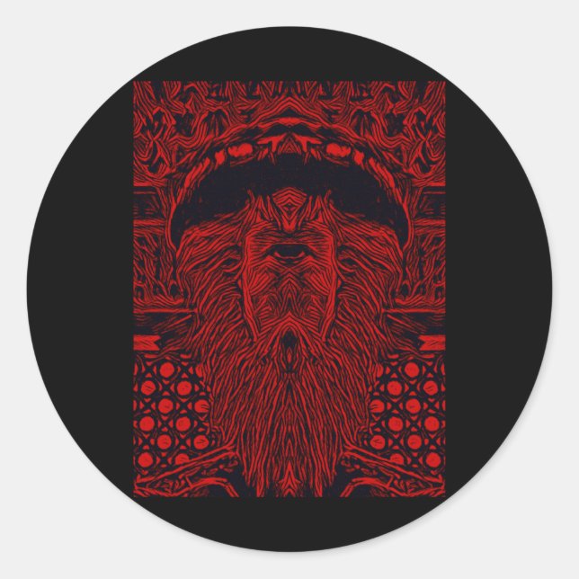 Vampire Cyclops Red Version Runder Aufkleber (Vorderseite)