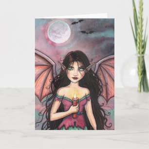 Vampire d'Halloween avec Carte de Chandelle