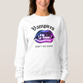 Vampire Do nicht Geschirr Funny Vaporwave Creepy Sweatshirt