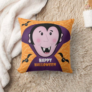 Vampire Dracula Bats Kinder Niedlich glückliches H Kissen